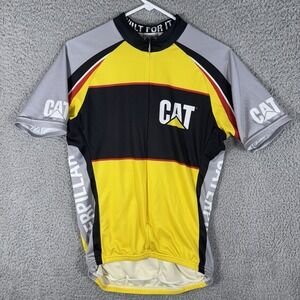 Voler Cycling Jersey Mens M Short Sleeve Cat Caterpillar Full Zip Made USA